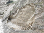 Folgen der letzten Sturmflut: Erosion an der Steilkste von ckeritz.