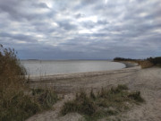 Sandstrand am Achterwasser: Mwenort auf der Halbinsel Gnitz.