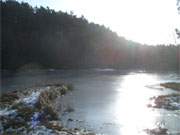 Gefroren: Der Mmmelkensee inmitten einer reizvollen Landschaft zwischen ckeritz und Bansin.