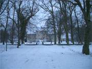 Winterurlaub auf Usedom: Das Wasserschloss von Mellenthin im Usedomer Hinterland.