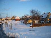 Bernsteinbad Loddin: Winterliche Abendsonne am Achterwasserhafen.