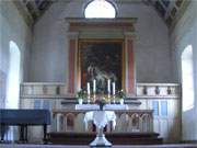 Der Altar der Dorfkirche von Benz im Hinterland der Usedomer Kaiserbder.