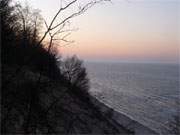 Sonnenuntergang am Meer: Blick vom Langen Berg in Richtung Bernsteinbad ckeritz.