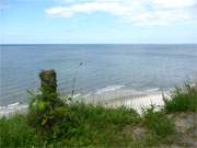 Weiter Blick ber die Ostsee: Steilkste nahe des Bernsteinbades ckeritz.