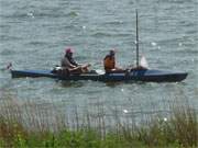 Wassersport auf Usedom: Kajak im Achterwasser am Loddiner Hft.