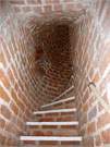 Kirche der Stadt Usedom: Eine enge Wendeltreppe fhrt in den Kirchturm.