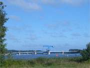 Weg nach Usedom: Die Zecheriner Klappbrcke in der Nhe von Zecherin.