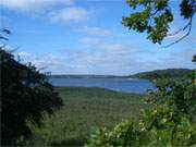 Usedomer Boddengewsser: Blick ber den Peenestrom an der Halbinsel Wolgaster Ort.