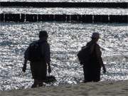 Strandspaziergang: Auf dem Ostseestrand der Insel Usedom Anfang September.