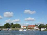 Hinterland der Insel Usedom: Der Hafen von Ziemitz am Peenestrom.