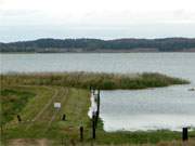 Land unter: Nicht eingedeichte Wiesenflchen nahe des Loddiner Hfts stehen vollstndig unter Wasser.