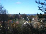 Blick über den Schmollensee und die Usedomer Ortschaft Benz.