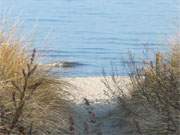 Weg zur Ostsee: Strandzugang am Bernsteinbad Zempin auf Usedom.