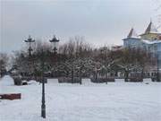 Ostseebad Zinnowitz auf Usedom: Winterruhe an der Strandpromenade.