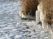 Verschnaufpause: Mit Temperaturen ber Null beginnen Schnee und Eis ein wenig zu tauen.