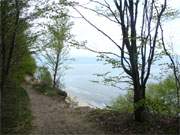 Blaue Wolke: Blick vom Langen Berg zwischen ckeritz und Bansin ber die Ostsee.