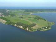 Eine der besten Lagen auf Usedom: Die Halbinsel Loddiner Hft im Achterwasser.