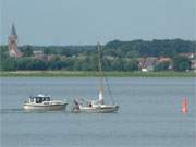 Lassan, die kleinste Stadt Mecklenburg-Vorpommerns: Blick vom Tannenberg bei Quilitz.