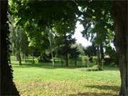 Sonnenbeschienen: Der alte Friedhof der Gemeinde Morgenitz im Hinterland der Insel Usedom.