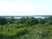 Traumhafter Blick ber Benz und den Schmollensee, Usedoms zweitgrten See.