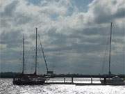 Blick ber den Peenestrom: Marina Krslin "gegenber" von Usedom.