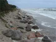 Sandabtrag: Am Ostseestrand von Stubbenfelde geht viel Strandsand verloren.