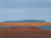 Die Greifswalder Oie: Abendsonne ber dem Greifswalder Bodden.