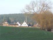 Stoben am Schmollensee: Abendsonne ber dem Hinterland der Insel Usedom.