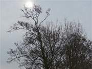 Dsterer Februartag: Regen ber dem Hinterland der Insel Usedom.