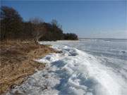 Am Loddiner Hftberg: Blick ber das Achterwasser zum Balmer See.