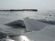 Winter im Haffland der Insel Usedom: Blick ber das Stettiner Haff.