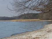 Sandstrand: Kamminke an der Kste der Insel Usedom zum Stettiner Haff.