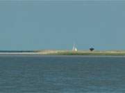 Nordkste der Insel Usedom: Zum Greifswalder Bodden liegen Schilfinseln in der Ostsee.