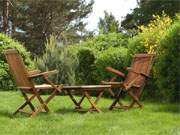 Ruhe, Natur, Urlaub: Im Garten der Steinbock-Ferienwohnungen im Seebad Loddin.