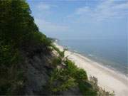 Blick nach Klpinsee und Koserow: Der Ostseestrand des Bernsteinbades ckeritz.