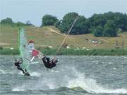 Das Achterwasser am Usedomer Bernsteinbad ckeritz: Wassersport an der Insel Usedom.