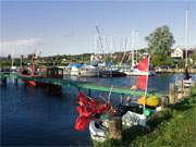 Blick ber den Achterwasserhafen: Loddin liegt in einer der schnsten Landschaften Usedoms.