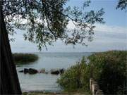 Seebad Zempin in der Mitte der Insel Usedom: Blick ber das Achterwasser.