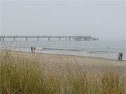 Usedom im Sptherbst: Strand und Seebrcke des Kaiserbades Bansin.