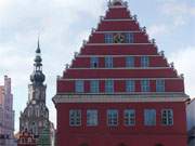 Hanse- und Universittsstadt Greifswald: Marktplatz und Sankt Nikolai.