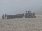 Heimgekehrt vom Fischfang: Fischerei vor der Ostseekste der Insel Usedom.