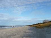 Die Insel Usedom im spten November: Der Strand des Ostseebades Trassenheide.