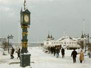 Winterurlaub auf Usedom: Das Ostseebad Ahlbeck im Sdosten der Insel.