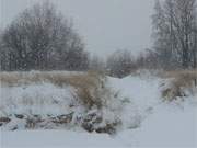 Schneesturm: Winter am Ostseestrand des Bernsteinbades Zempin.