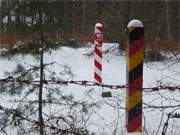 Am Ufer des Wolgastsees: Deutsch-polnische Grenze auf der Insel Usedom.