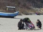 berall schnes Wetter: Auf dem Ostseestrand des Usedomer Kaiserbades Ahlbeck.