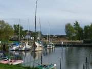 Seebad Loddin auf der Insel Usedom: Der idyllische Achterwasserhafen.