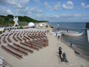 Fuball-Europameisterschaft am Ostseestrand sehen: Heringsdorf auf Usedom.