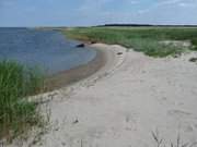 Sandstrnde sumen die Halbinsel Struck im Nordwesten.