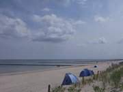 Strand des Seebades Zempin: Regen zieht auf.